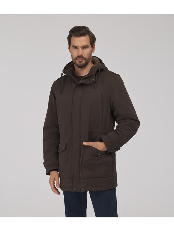 Lee Cooper Lee Cooper Kurtka zimowa HENRY Brązowy Regular Fit