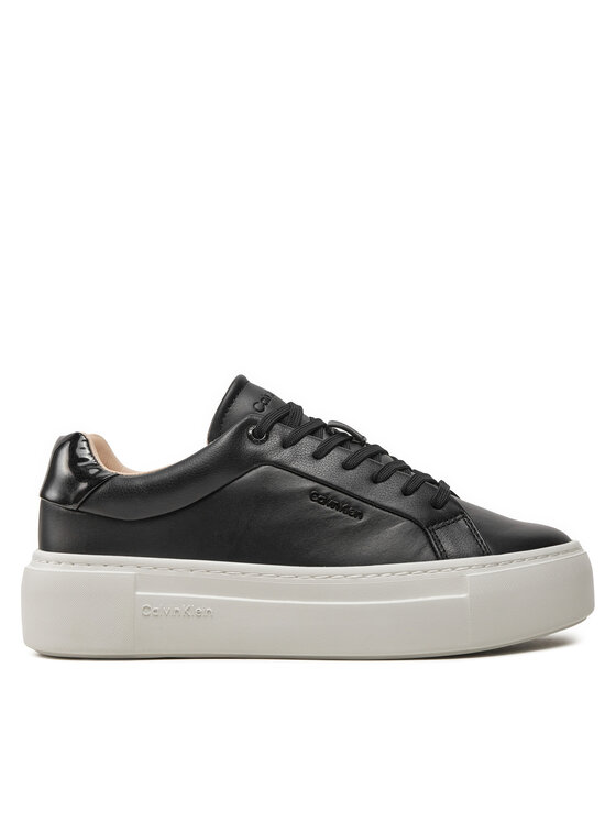 Calvin Klein Superge Ff Cupsole Lace Up W/Ml Lth HW0HW02118 Črna