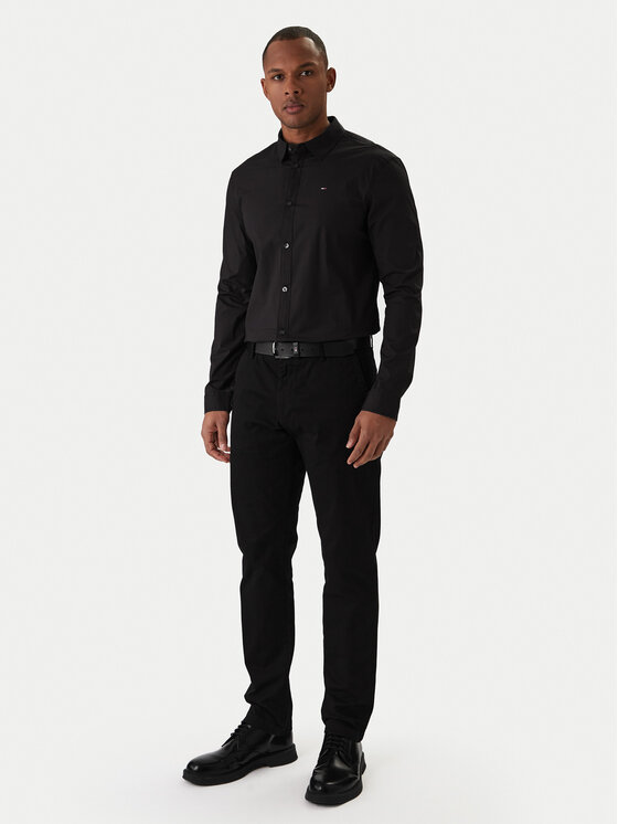 Tommy Jeans Tommy Jeans Košile DM0DM04405 Černá Slim Fit