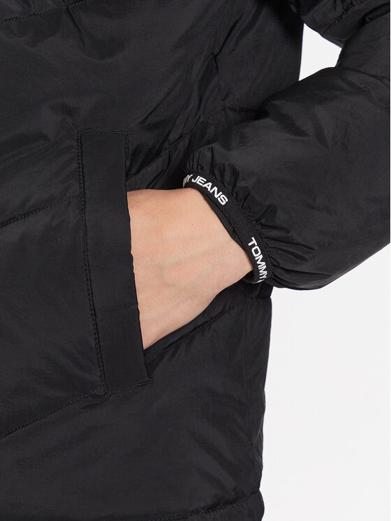 Tommy Jeans Tommy Jeans Prijelazna jakna Tape Detail DM0DM16578 Crna Regular Fit