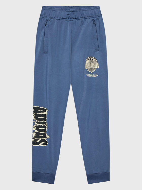 adidas adidas Спортивні штани Graphic Track HK2831 Голубий Regular Fit