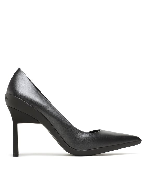 Pantofi cu toc subțire Calvin Klein Wrap Stil Classic Pump 90-Pearl HW0HW01734 Negru