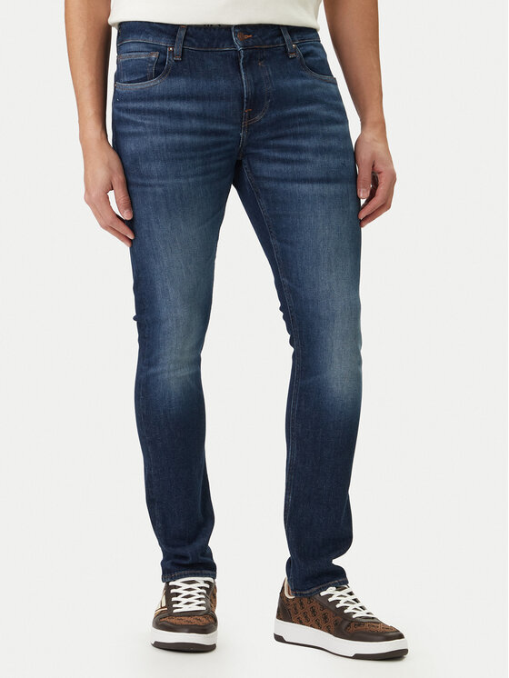 Guess Guess Jeansy Miami M2YAN1 D4Q41 Granatowy Skinny Fit