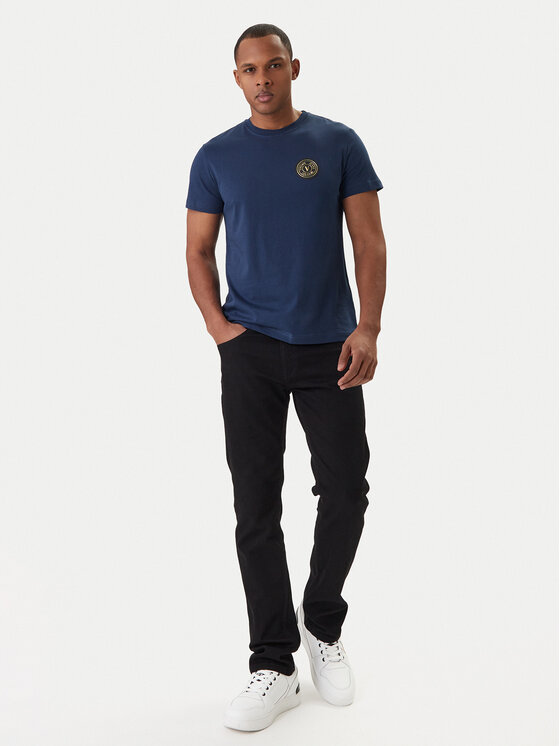 Versace Jeans Couture Versace Jeans Couture T-Shirt 80GAHT03 CJ00T Niebieski Regular Fit