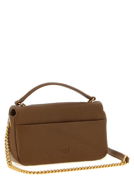 PINKO PINKO Torebka Brown Lamb Leather Shoulder Brązowy