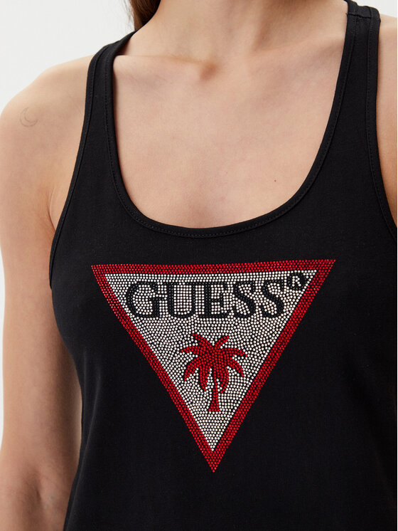 Guess Guess Sukienka letnia E5GP01 I3Z14 Czarny Regular Fit