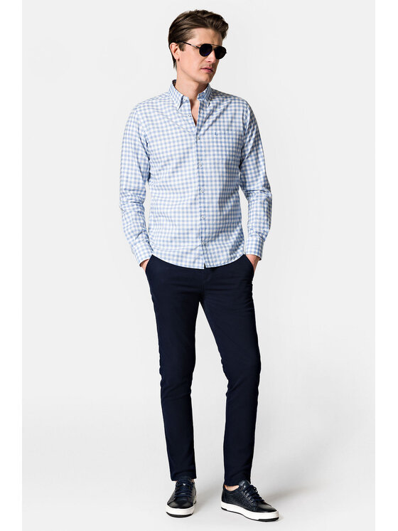 Lancerto Lancerto Chinosy Gareth SP082222000001 Granatowy Slim Fit