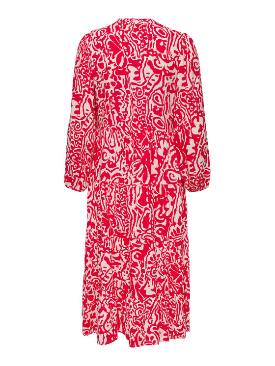 ONLY ONLY Košeľové šaty Milana 15308233 Červená Loose Fit