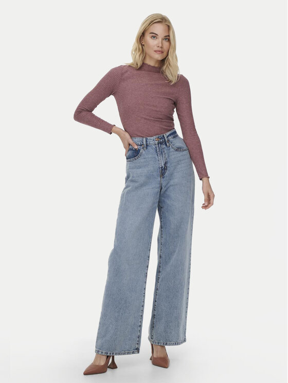 ONLY ONLY Majica Emma 15180040 Ružičasta Slim Fit
