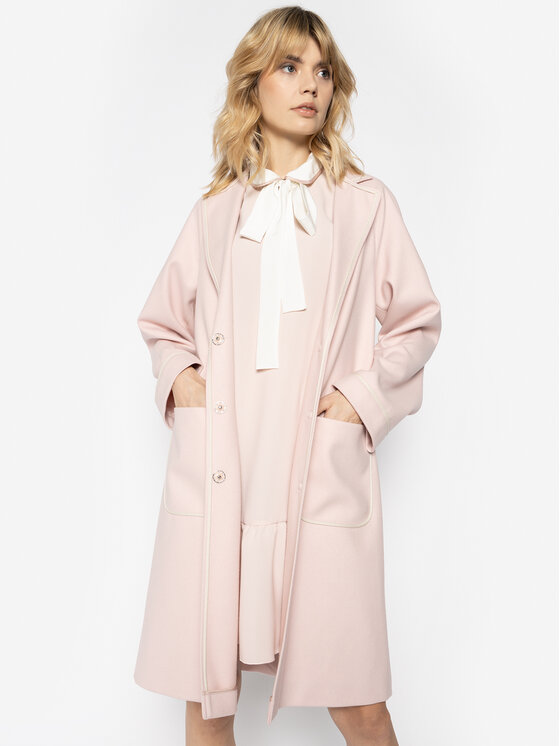 Cappotto di lana TR3CAB55 Rosa Regular Fit