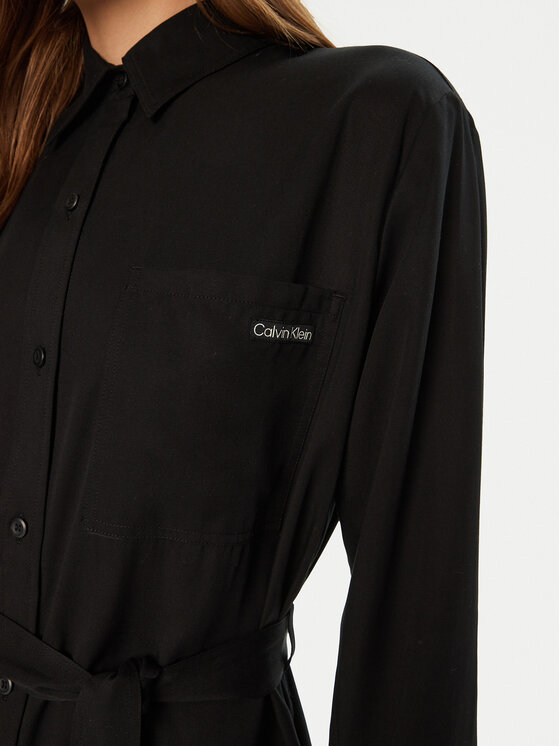 Calvin Klein Jeans Calvin Klein Jeans Košeľové šaty J20J224819 Čierna Regular Fit
