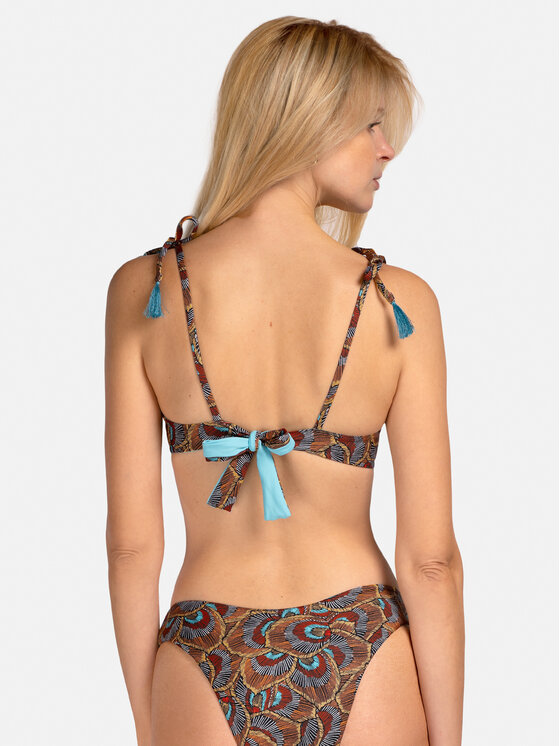 Miss Lou Miss Lou Bikini pezzo sopra G-BR1-BR Marrone