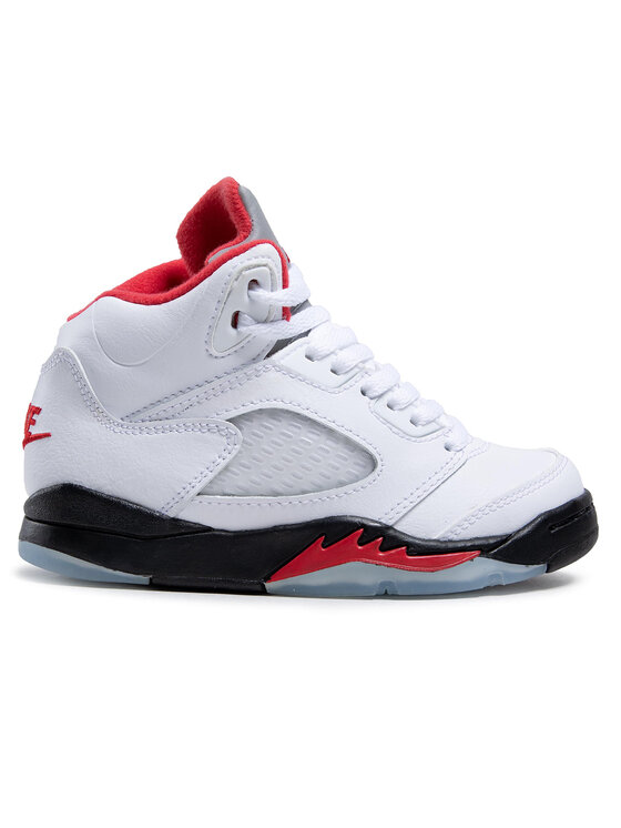 Nike Nike Čevlji za košarko Jordan 5 Retro (PS) 440889 102 Bela