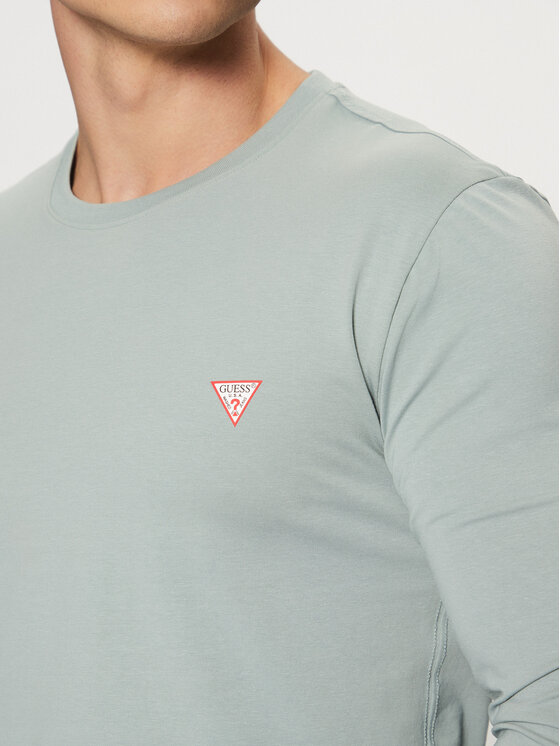 Guess Guess Majica dugih rukava M2YI28 J1314 Svijetloplava Slim Fit
