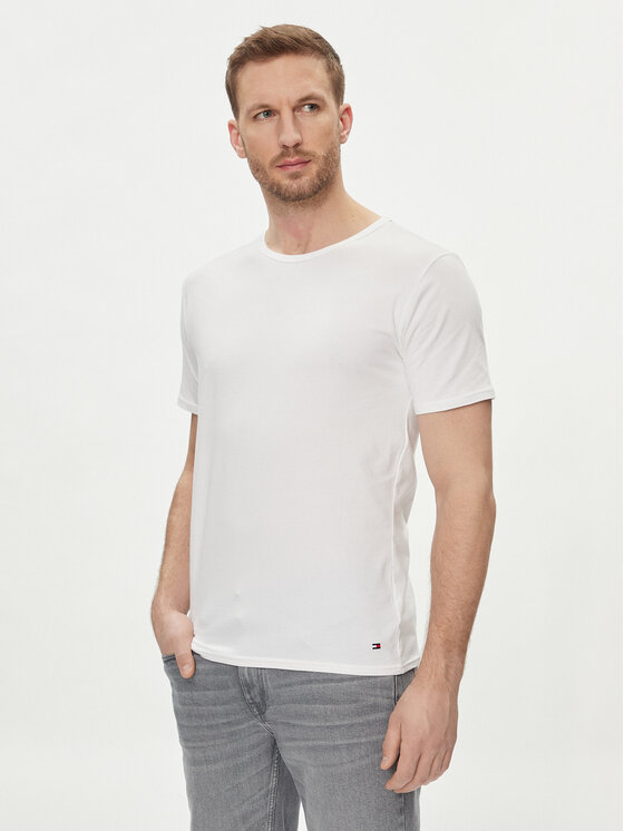Tommy Hilfiger Tommy Hilfiger Set 3 tricouri UM0UM03138 Alb Regular Fit
