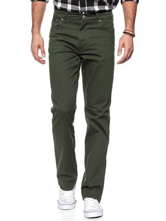 Wrangler Wrangler Pantaloni di tessuto TEXAS Verde Straight Fit