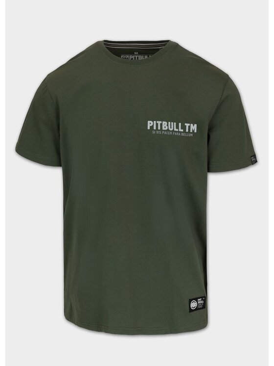 PITBULL PITBULL T-Shirt Koszulka męska PARA BELLUM XXL Zielony Regular Fit