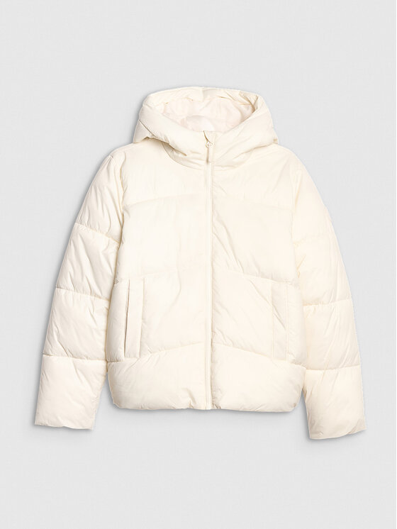 4F 4F Kurtka puchowa OUTERWEAR Biały Oversize
