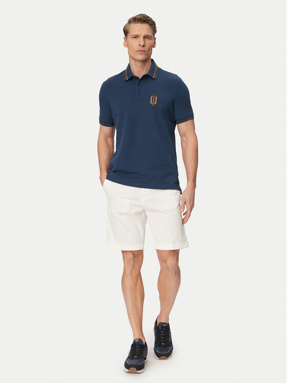 Aeronautica Militare Aeronautica Militare Polokošeľa 261PO1914UP00403 Modrá Regular Fit
