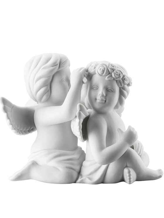 Rosenthal Rosenthal Figurka Para aniołów dużych z kwiatami Biały
