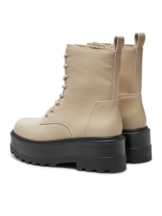 Calvin Klein Jeans Calvin Klein Jeans Trapper stila apavi Flatform YW0YW01535 Bēšs