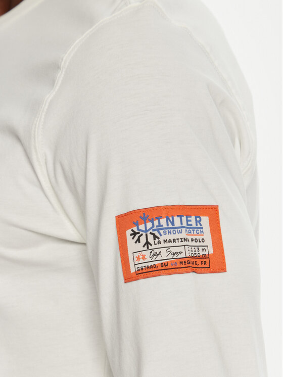 La Martina La Martina Longsleeve ZMR008 JS206 Λευκό Regular Fit