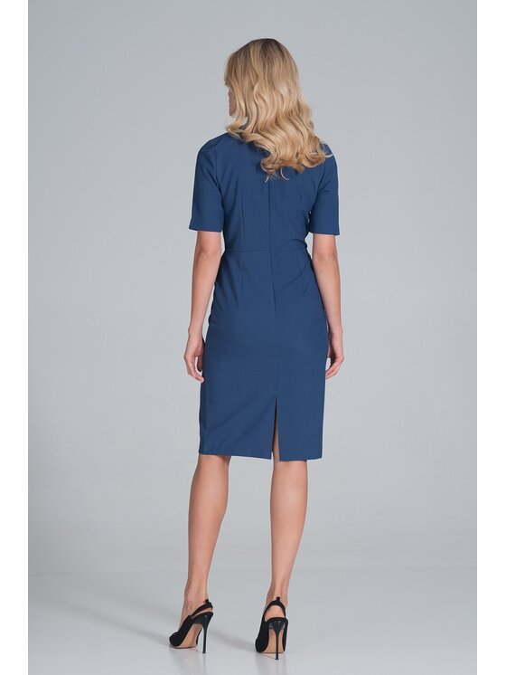FIGL FIGL Šaty M851 Modrá Regular Fit
