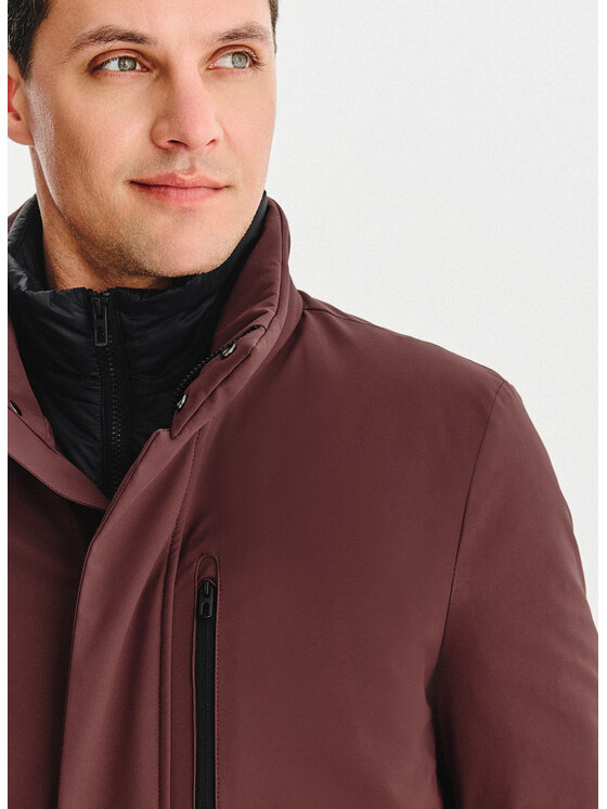 Pako Lorente Pako Lorente Kurtka puchowa P25WP-5X-007 Bordowy Classic Fit