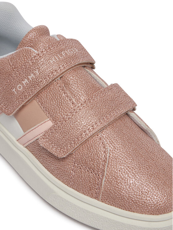 Tommy Hilfiger Tommy Hilfiger Superge Flag Low Cut Velcro T1A9-34232-0745 S Roza