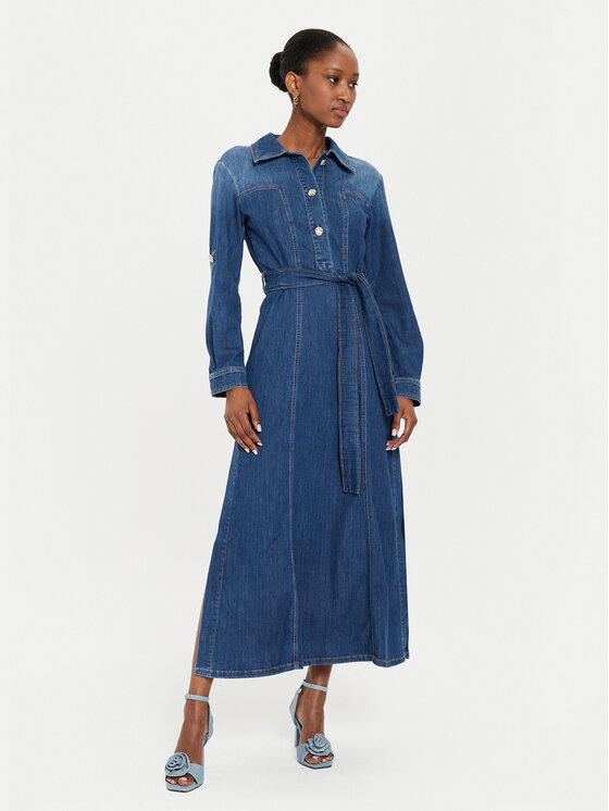 Marella Marella Vestito di jeans Ada 2423226014 Blu scuro Regular Fit