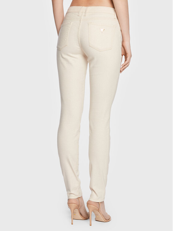 Guess Guess Jeans hlače Annette W3GA99 D4ZO1 Écru Skinny Fit