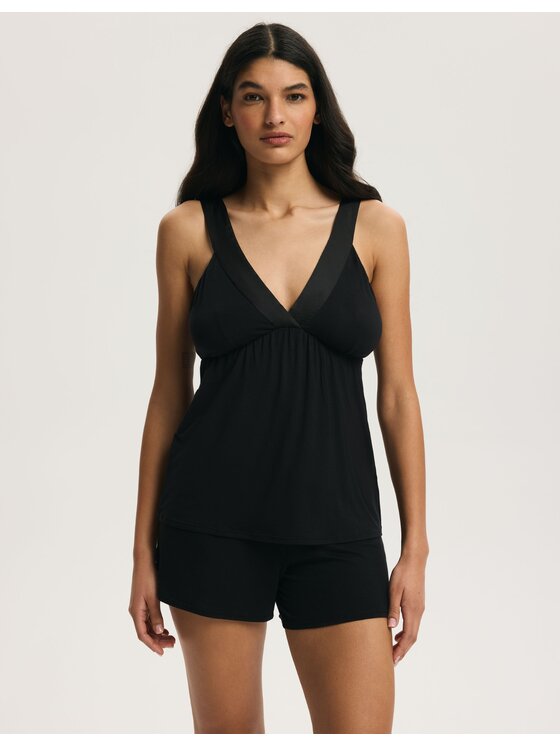 Esotiq Esotiq Piżama 45235 Czarny Regular Fit