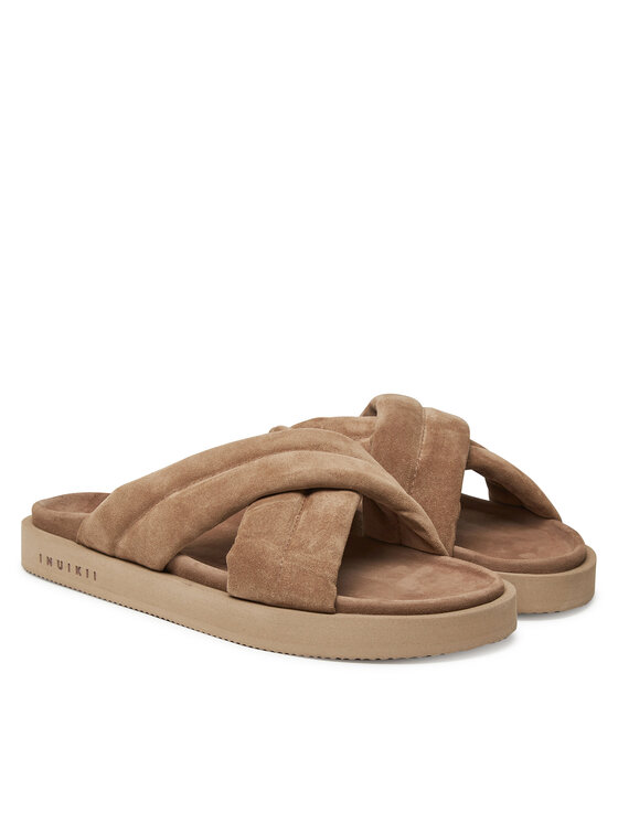 Inuikii Inuikii Klapki Suede Crossed 50102-500 Beżowy