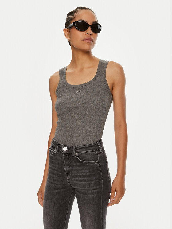 PINKO Pinko Marškinėliai Calcolatore 100807 A22X Pilka Regular Fit