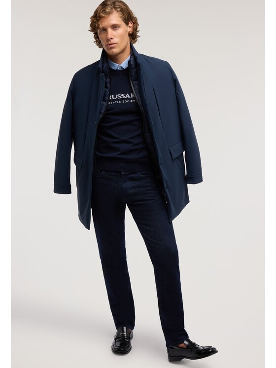 Trussardi Trussardi Płaszcz zimowy 8010M000036N0A3 Niebieski Regular Fit