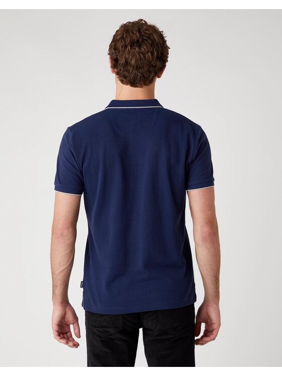 Wrangler Wrangler Polo SS PIQUE POLO Blu scuro Regular Fit