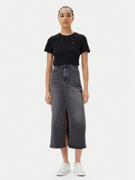 Silvian Heach Silvian Heach Tričko GPP25070TS Čierna Regular Fit