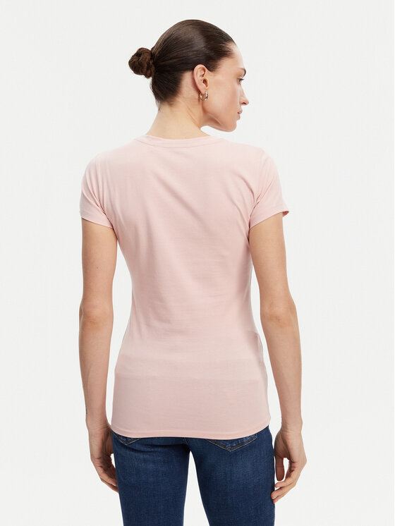Guess Guess Тишърт W5GI47 KA0Q1 Розов Slim Fit