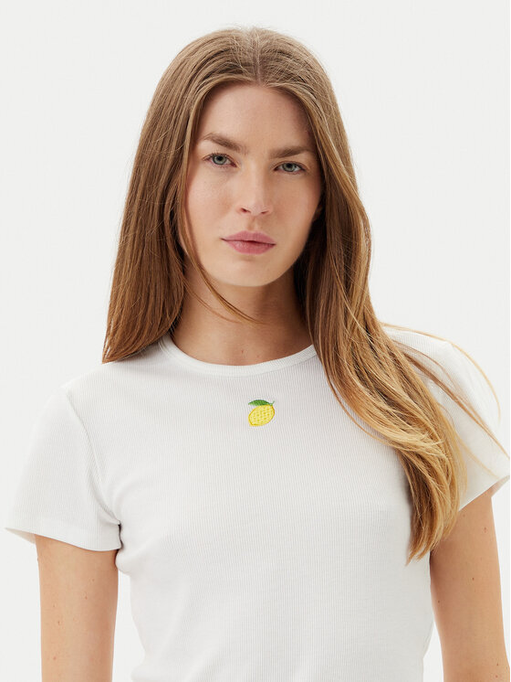 ONLY ONLY Póló Daniella 15350554 Fehér Slim Fit