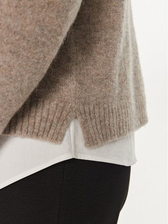 BOSS Boss Пуловер Febisan 50478315 Сив Regular Fit