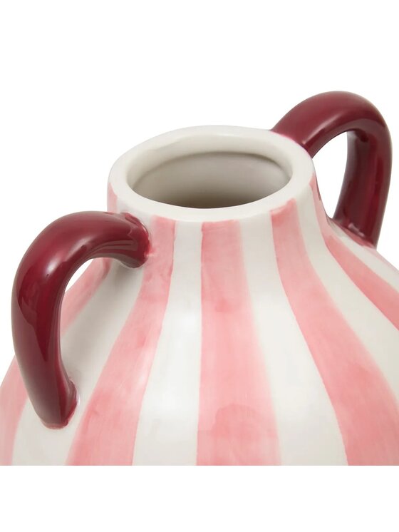 MIAhome MIAhome Wazon Komplet dwóch ceramicznych w paski Cheri 20 cm Kolorowy
