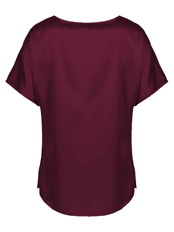 Cat&Cat Cat&Cat T-Shirt silk satin Bordó Regular Fit