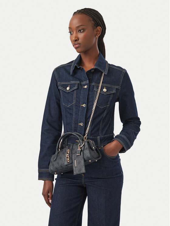 Guess Guess Torebka Yvonne Logo Mini HWSG23 78760 Szary ciemny