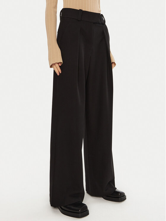 IVY OAK Pantaloni palazzo Peony Rose IO1100X5121 Nero Wide Leg, taglia : 34