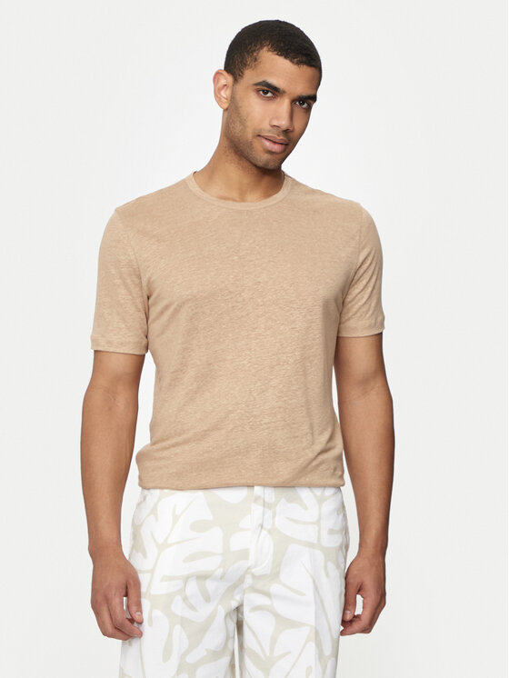 BOSS Boss Футболка Tiburt 456 50511612 Бежевий Regular Fit