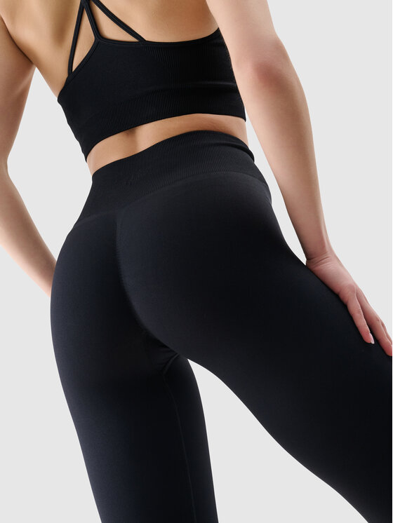 4F 4F Legginsy BASIC+ Czarny Slim Fit