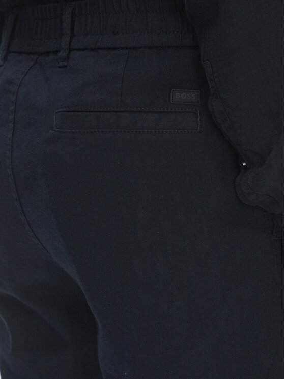BOSS BOSS Szövet rövidnadrág 50536863 Sötétkék Tapered Fit