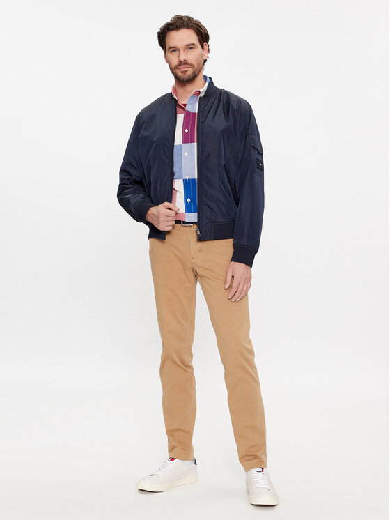 Tommy Hilfiger Tommy Hilfiger Bomber striukė MW0MW31642 Tamsiai mėlyna Regular Fit