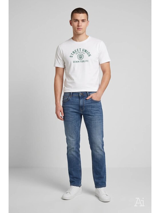 Cross Jeans Cross Jeans Jeansy C 132-211 Niebieski Straight Leg