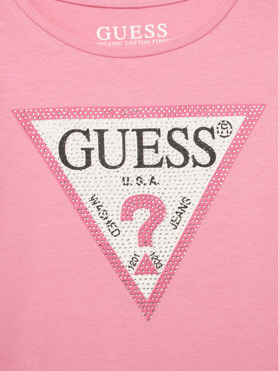 Guess Guess Bluzka J2YI50 K6YW1 Różowy Regular Fit